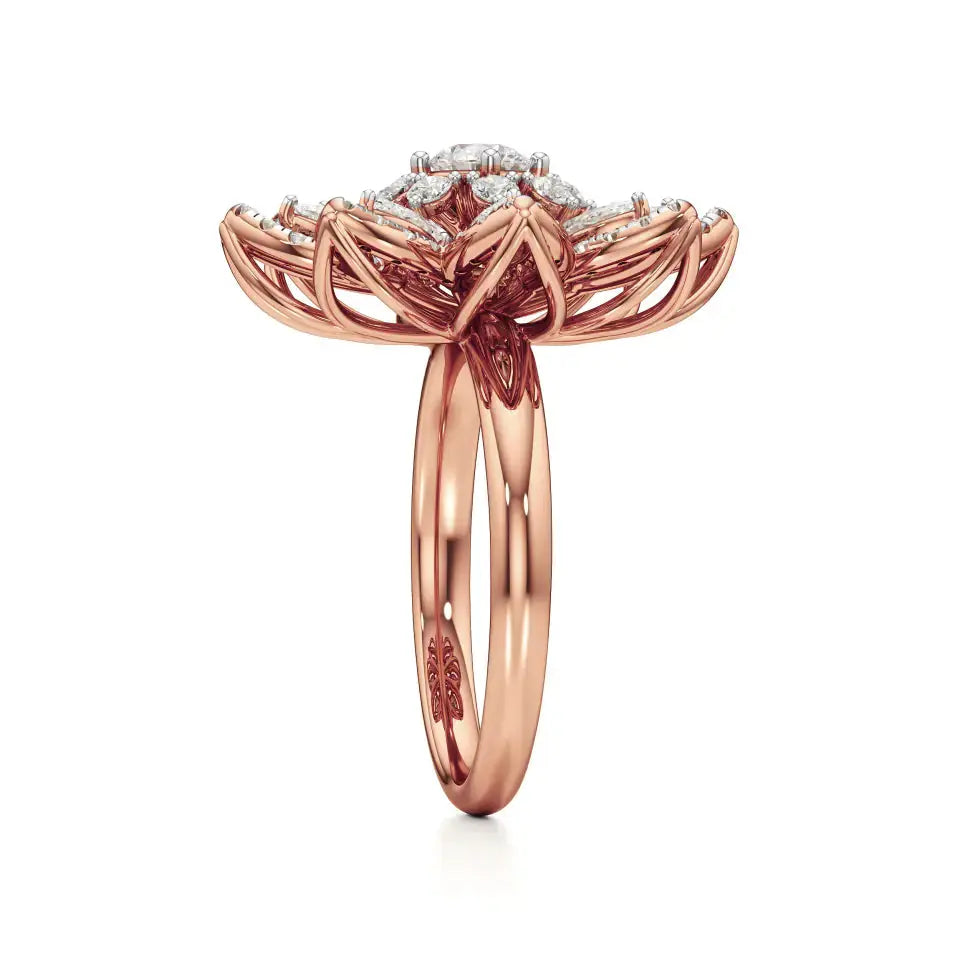 Flora | Round & Pear Lab-Grown Diamond Ring - Nivara