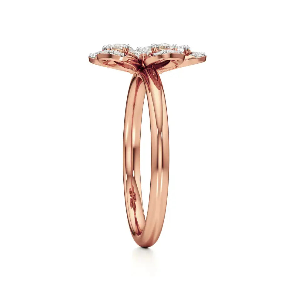 Flora | Round & Pear Lab-Grown Diamond Ring - Nivara