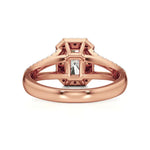 Mira | Emerald Cut Solitaire with Halo - Nivara
