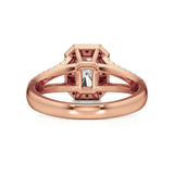 Mira | Emerald Cut Solitaire with Halo - Nivara