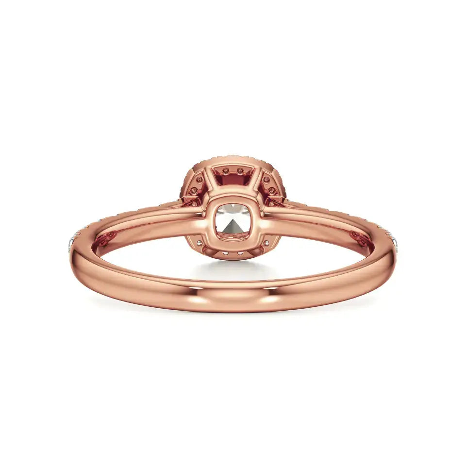 Mira | Cushion-cut Lab-Grown Diamond Halo Ring - Nivara