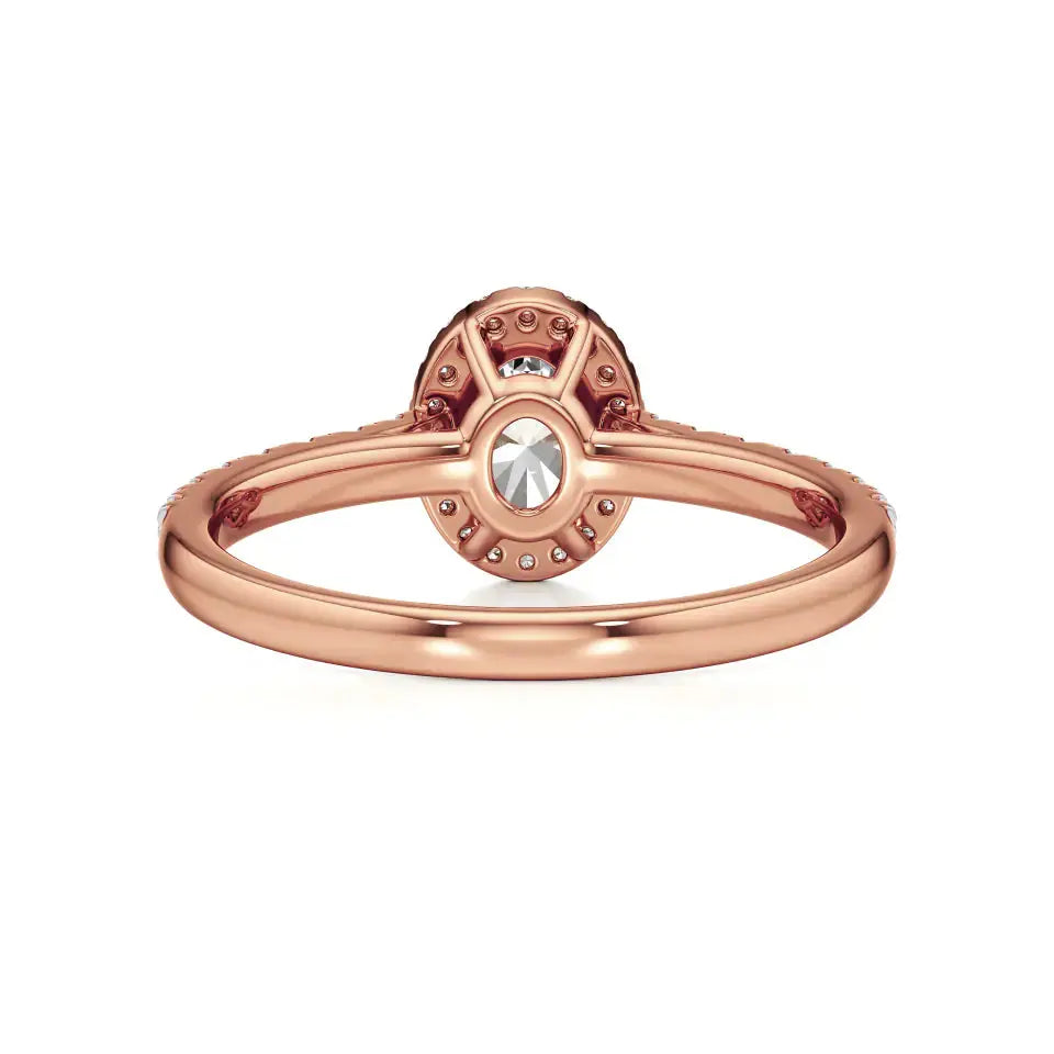 Mira | Round & Oval Lab-Grown Diamond Halo Ring - Nivara