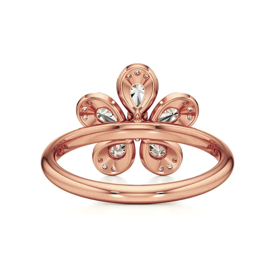 Flora | Round & Pear Lab-Grown Diamond Ring - Nivara