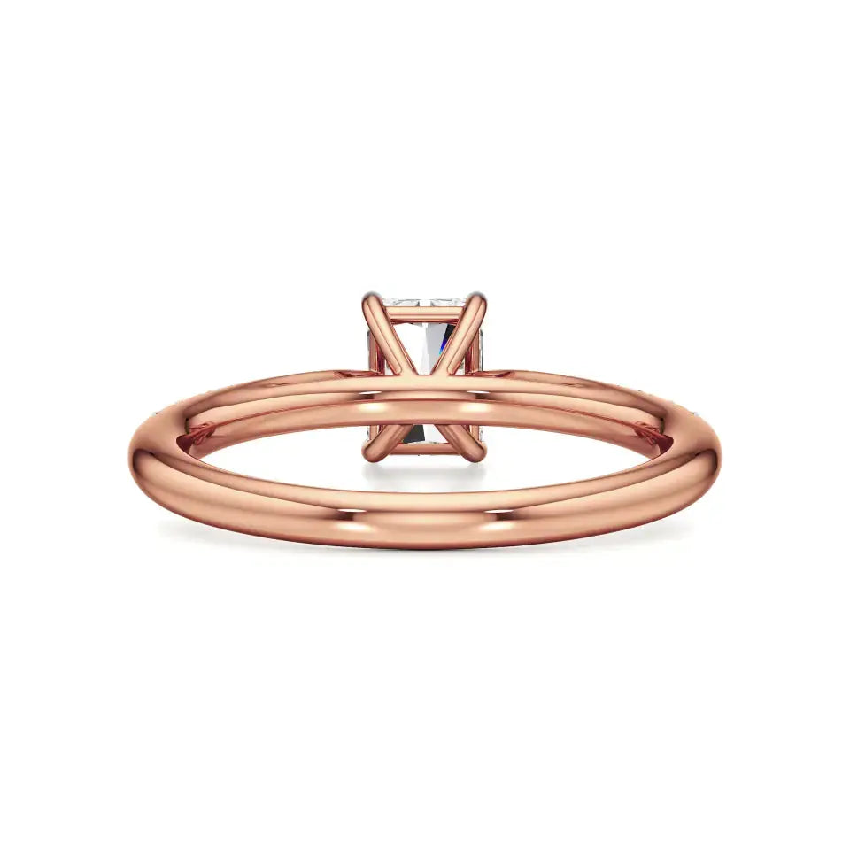 Amara | Round & Emerald Lab-Grown Diamond Ring - Nivara