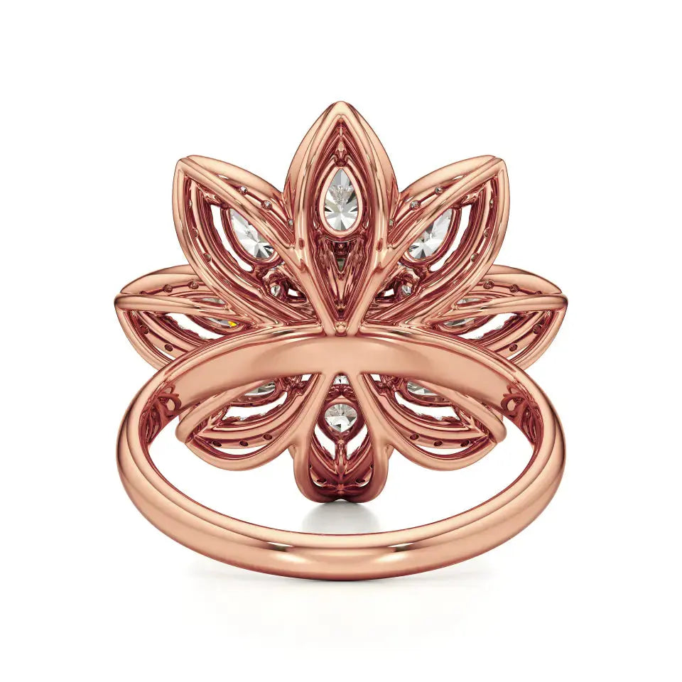 Flora | Round & Pear Lab-Grown Diamond Ring - Nivara