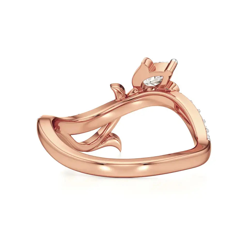 Mode | Round & Pear Lab-Grown Diamond Ring - Nivara
