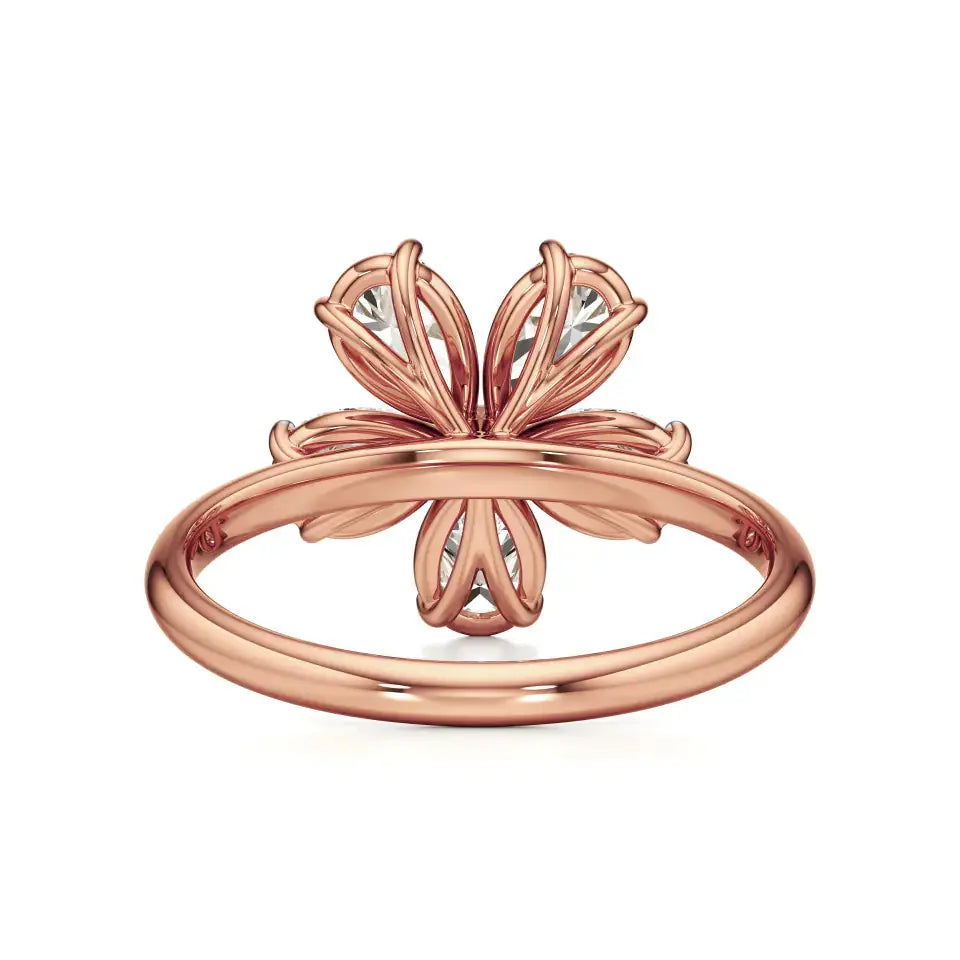 Flora | Pear Diamonds in Flora Design - Nivara
