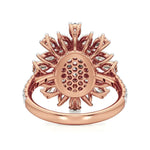 Flora | Oval-cut Solitaire with Pear & Round Side Stones - Nivara