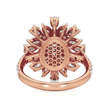 Flora | Oval-cut Solitaire with Pear & Round Side Stones - Nivara
