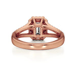 Mira | Round & Emerald Lab-Grown Diamond Halo Ring - Nivara