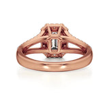 Mira | Round & Emerald Lab-Grown Diamond Halo Ring - Nivara