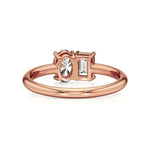 Toi et Moi | Oval & Emerald Lab-Grown Diamond Ring - Nivara