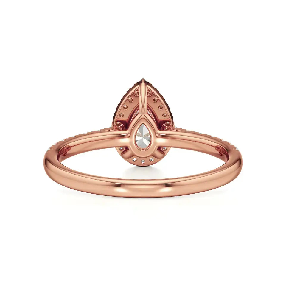 Mira | Round & Pear Lab-Grown Diamond Halo Ring - Nivara