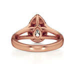 Mira | Pear Cut Solitaire with Halo - Nivara