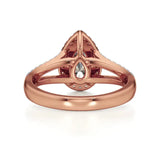 Mira | Pear Cut Solitaire with Halo - Nivara