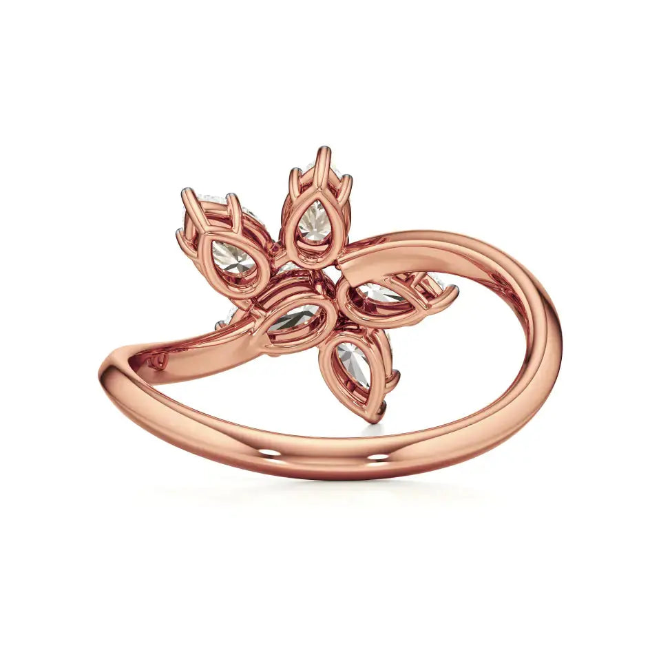 Flora | Pear Diamonds in Flora Design - Nivara