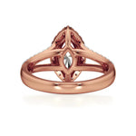 Mira | Marquise Cut Solitaire with Halo around it - Nivara