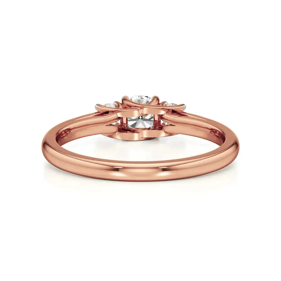 Aria | Round Lab-Grown Diamond Three-Stone Ring - Nivara