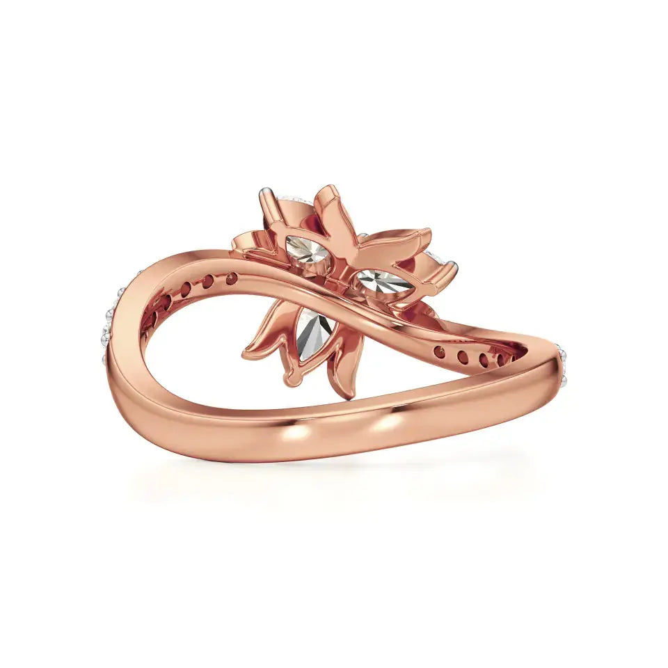 Flora | Round & Pear Lab-Grown Diamond Ring - Nivara