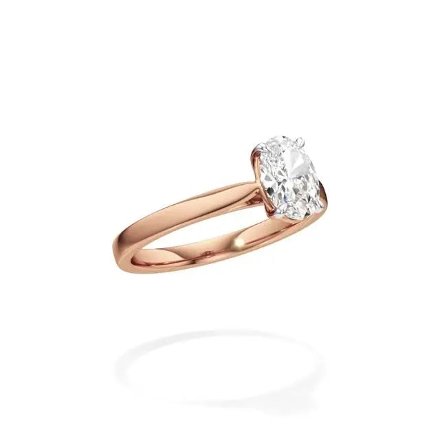 Amora | Oval & Radiant Lab-Grown Diamond Solitaire Ring - Nivara