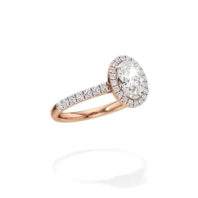 Mira | Round & Oval Lab-Grown Diamond Halo Ring - Nivara