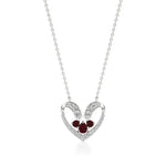 Sneh | Ruby & Lab Grown Diamonds Heart Pendant - Nivara