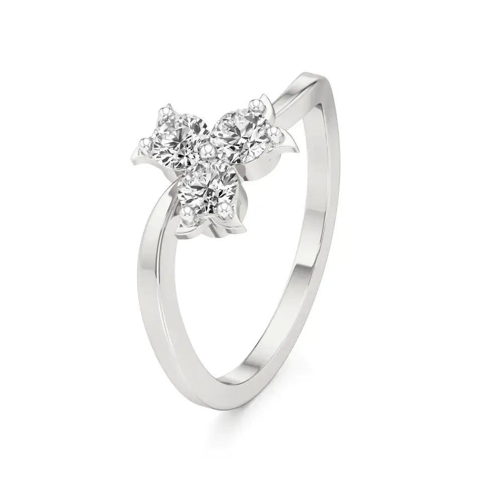 Flora | Lab-Grown Diamond Three-Stone Ring - Nivara