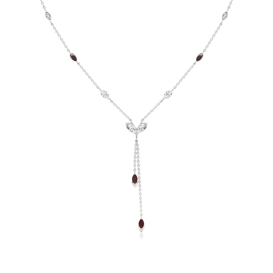 Sutra | Marquise-Cut Rubies & Lab Grown Diamonds Necklace