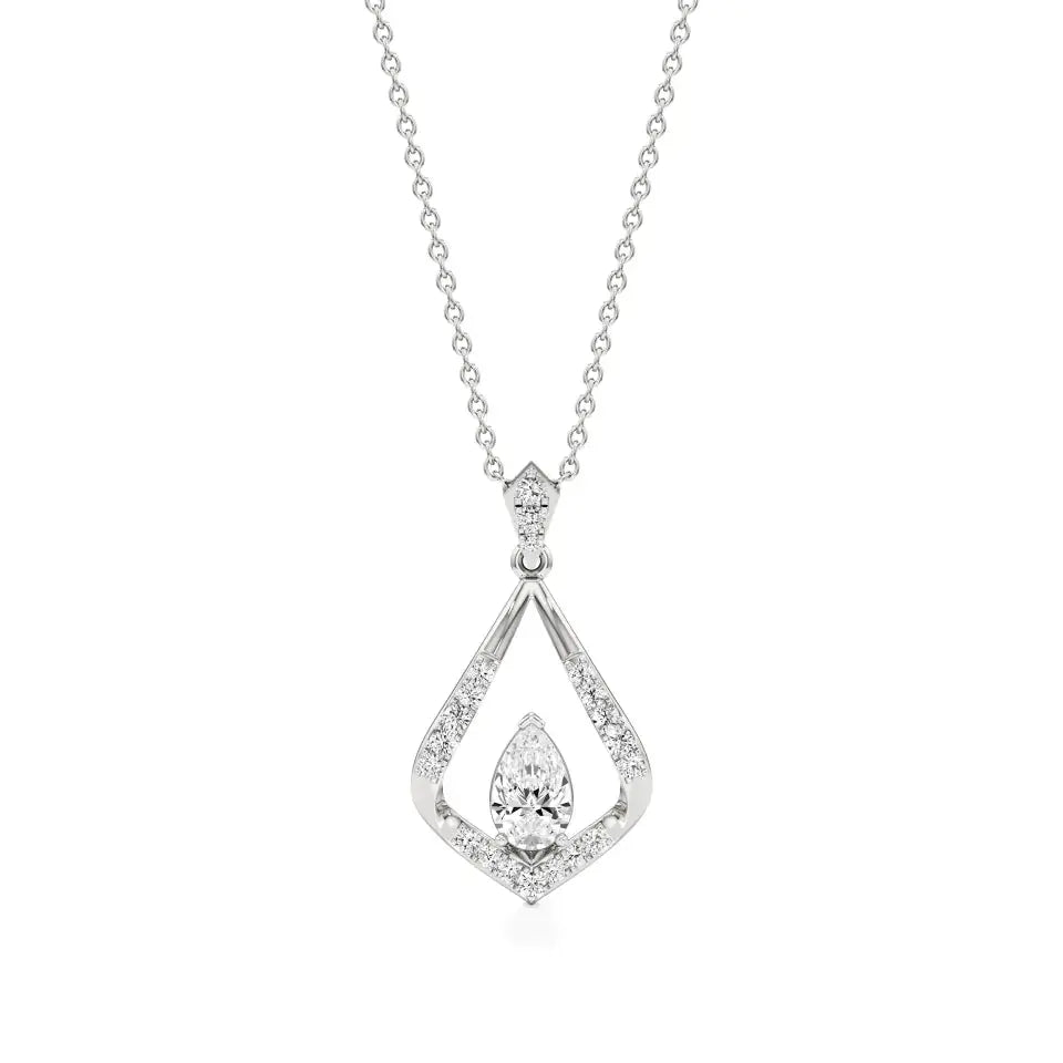 Mode | Pear & Round Lab Grown Diamonds Pendant - Nivara