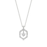 Sneh | Elegant Heart & Round Lab Grown Diamonds Pendant - Nivara