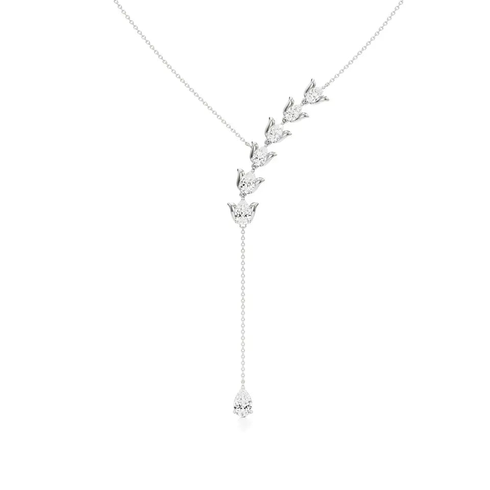 Mode | Pear Lab Grown Diamonds Petals Necklace - Nivara
