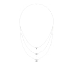 Elara | Princess & Round Lab Grown Diamonds Halo Triple Layered Necklace - Nivara