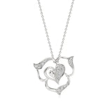 Sneh | Round Lab Grown Diamonds Heart & Petals Pendant - Nivara