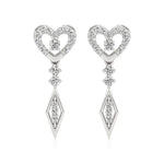 Sneh | Round Lab-Grown Diamonds Dangle Earrings - Nivara