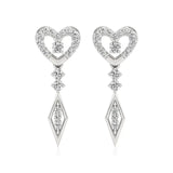 Sneh | Round Lab-Grown Diamonds Dangle Earrings - Nivara