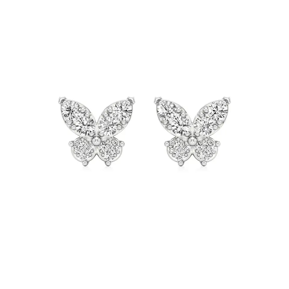 Vanya | Round Lab-Grown Diamonds on Butterfly Design - Nivara