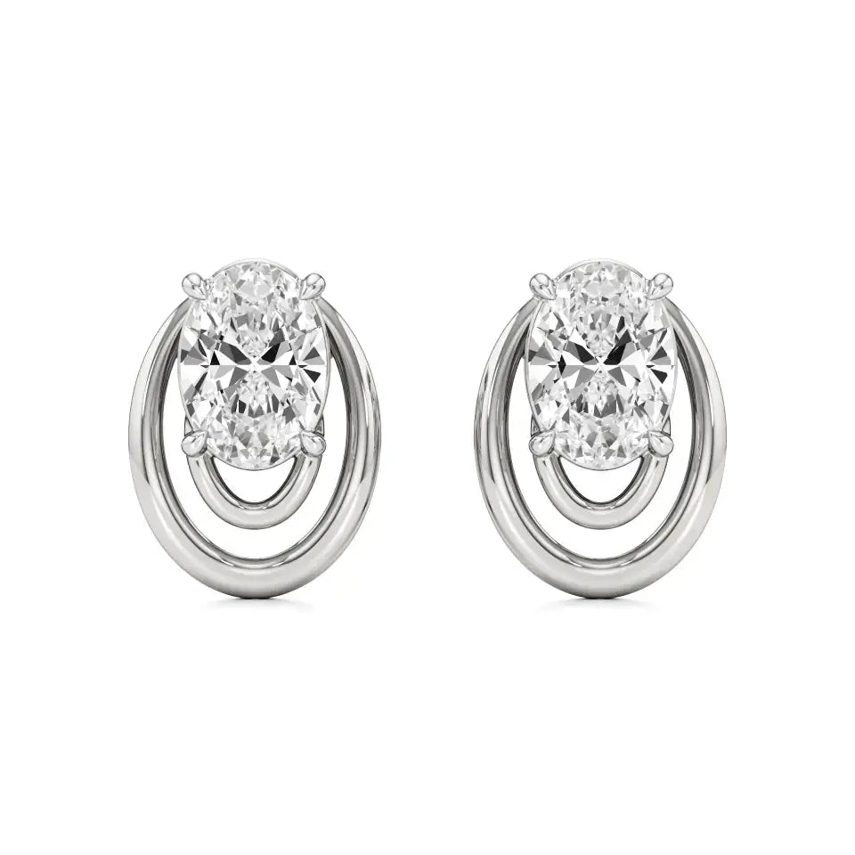 Mode | Oval Lab-Grown Diamond Studs - Nivara