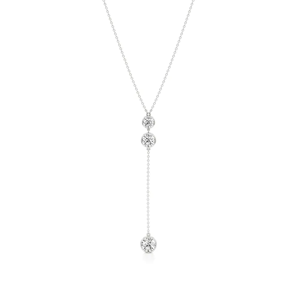 Amora | Round Lab Grown Diamond Bezel Setting Necklace