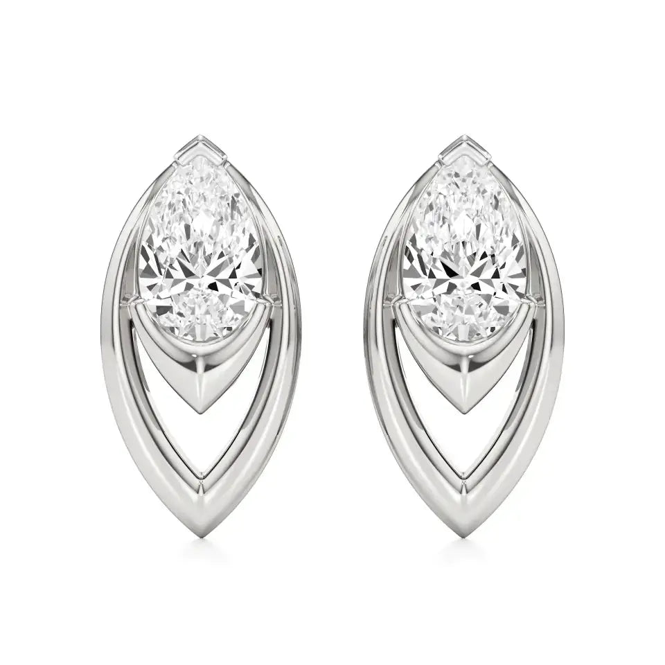 Sia | Pear Soliltaire Lab-Grown Diamond Studs - Nivara