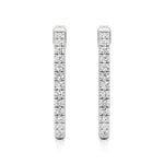 Mode | 32-Round Lab-Grown Diamond Inside-Outside Hoop Earrings - Nivara