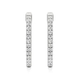 Mode | 32-Round Lab-Grown Diamond Inside-Outside Hoop Earrings - Nivara