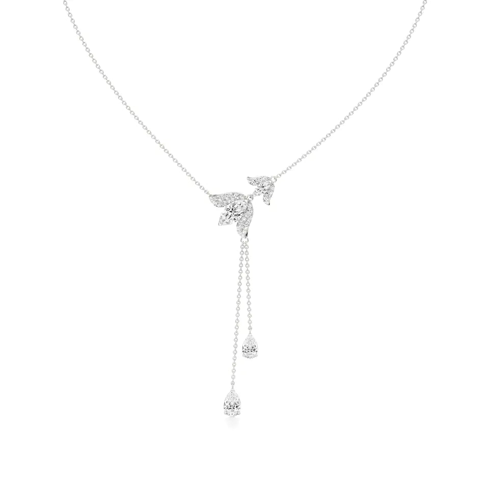 Flora | Pear, Marquise & Round Lab Grown Diamonds Floral Necklace