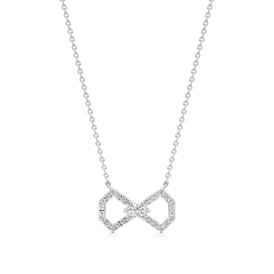 Foreva | Marquise & Round Lab Grown Diamonds Loop Pendant - Nivara