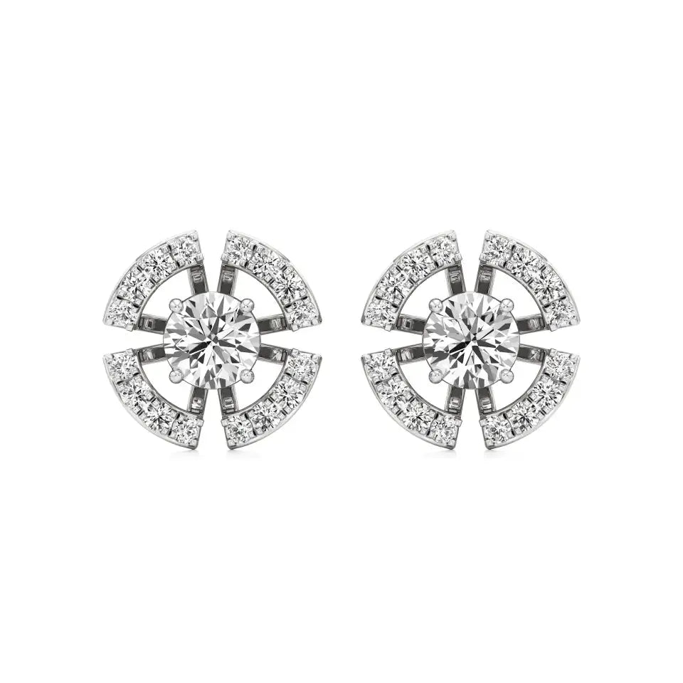 Nora | Round Lab-Grown Diamonds Halo Studs - Nivara