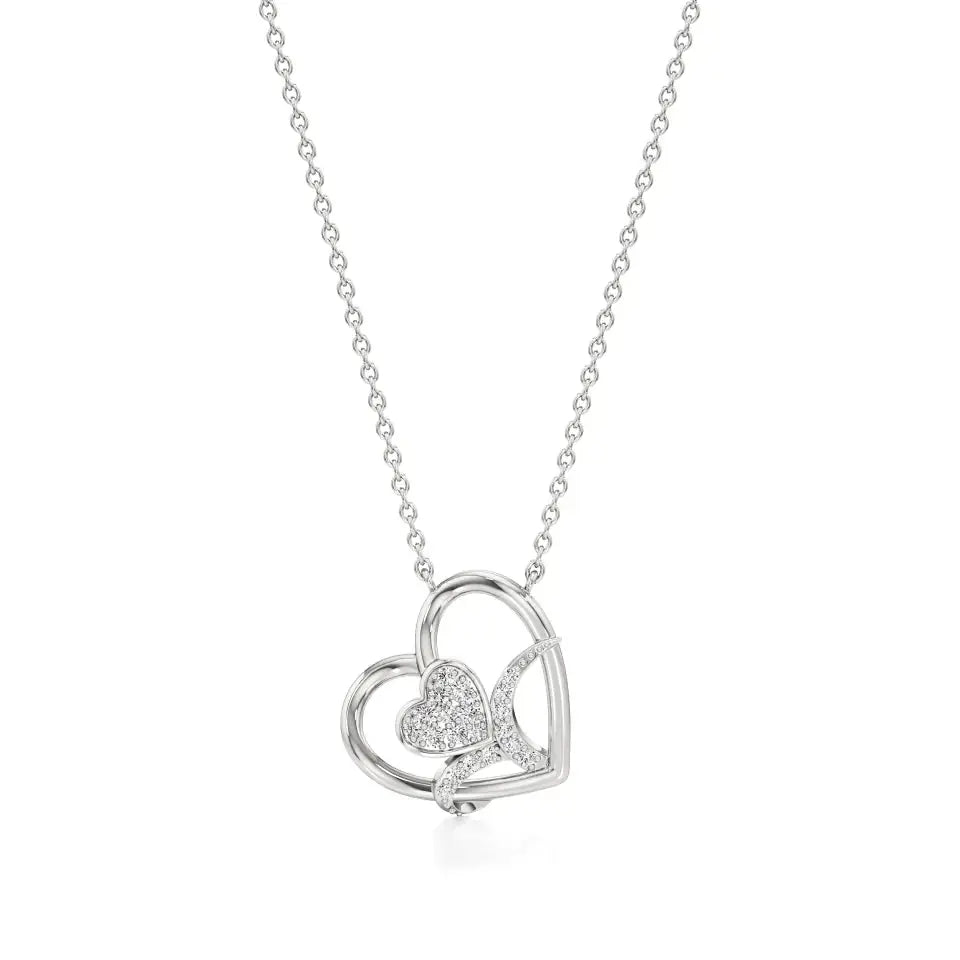 Sneh | Classic Round Lab Grown Diamonds Heart Pendant - Nivara