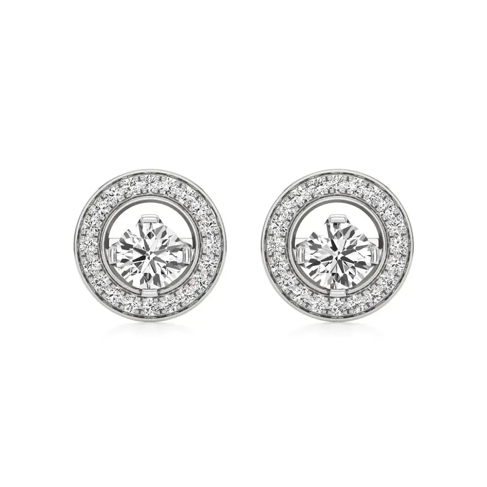 Mira | Round Lab-Grown Diamonds Halo Studs - Nivara