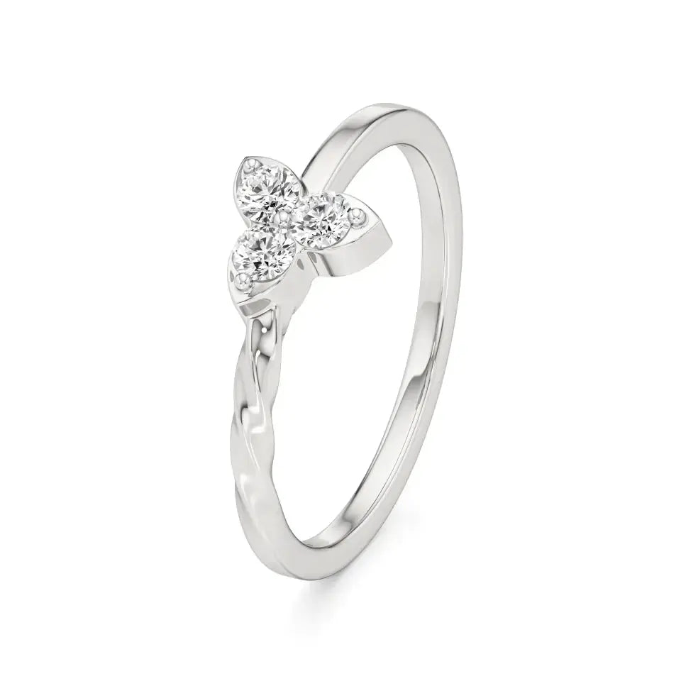 Flora | Lab-Grown Diamond Three-Stone Ring - Nivara