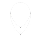 Elara | Round Lab Grown Diamonds Double Chained Necklace