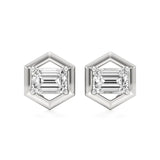 Amaya | Emerald-Cut Solitaire Lab-Grown Diamond Studs