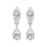 Vanya | Pear Lab-Grown Diamonds Drop Earrings - Nivara